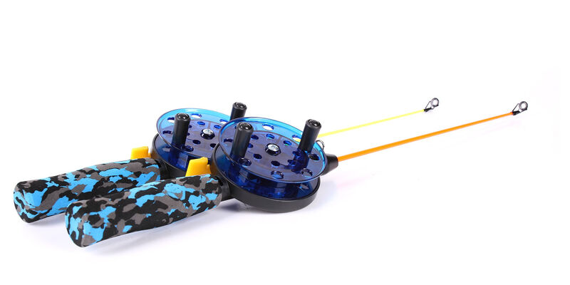 V&auml;in&ouml; pilkkivapa Mieslahti 75mm, l&auml;piporattu aihio+Mikado pilkkisiima0,20mm 50m kaupanp&auml;&auml;lle